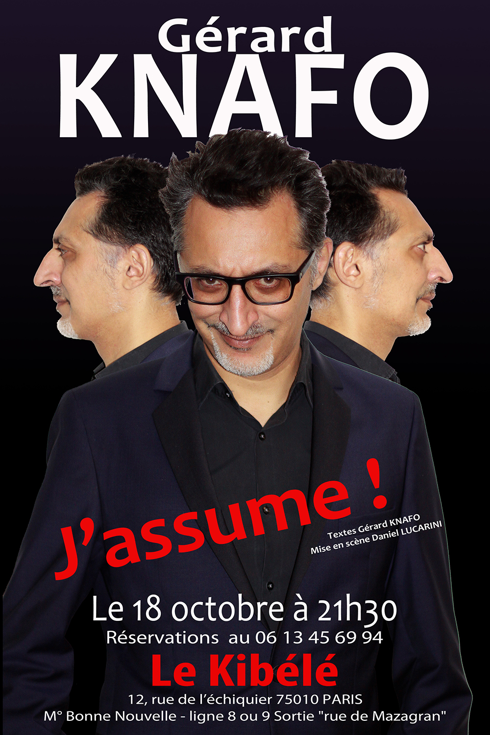 Gérard KNAFO, le 18 Octobre - Kibélé | Café-Théâtre