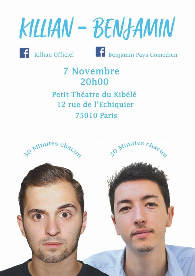 KILLIAN et BENJAMIN, le 7 Novembre - Kibélé | Café-Théâtre
