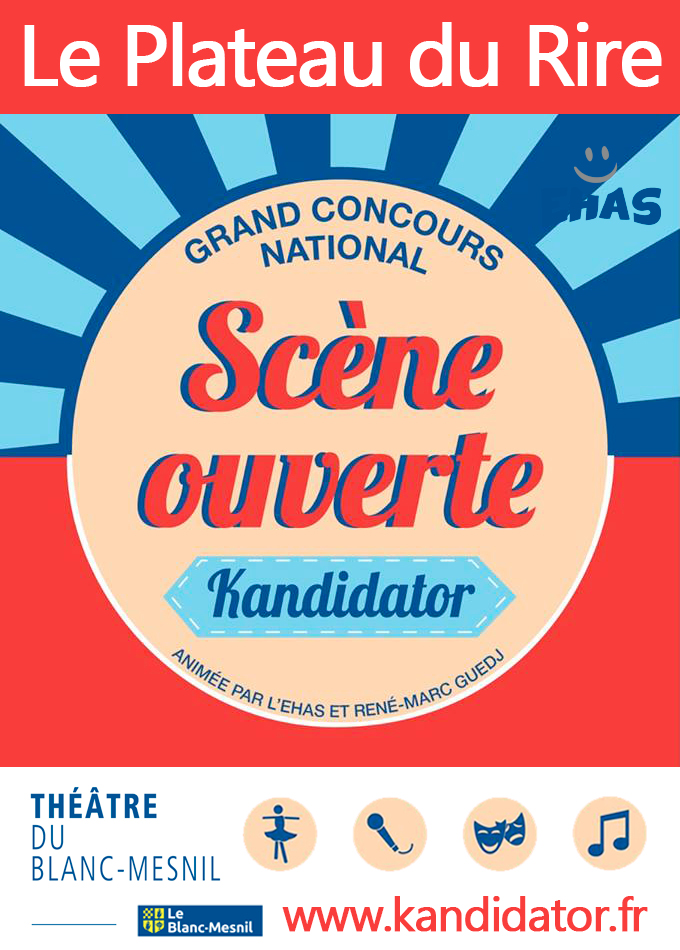 Le Plateau du Rire Kandidator, le 20 Mars - Théâtre du Blanc-Mesnil