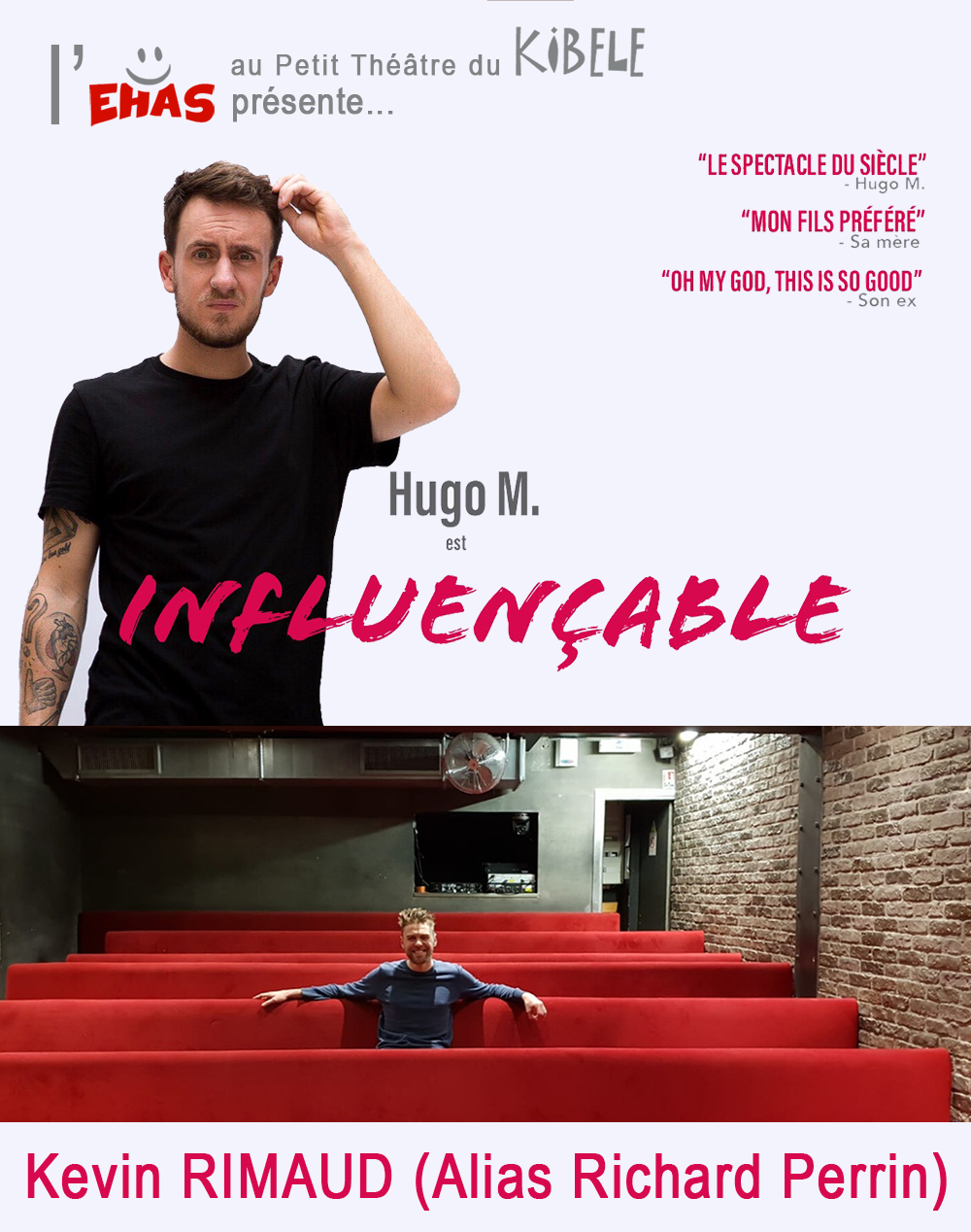 HUGO M. et Kevin RIMAUD, le 28 Mars - Kibélé | Café-Théâtre