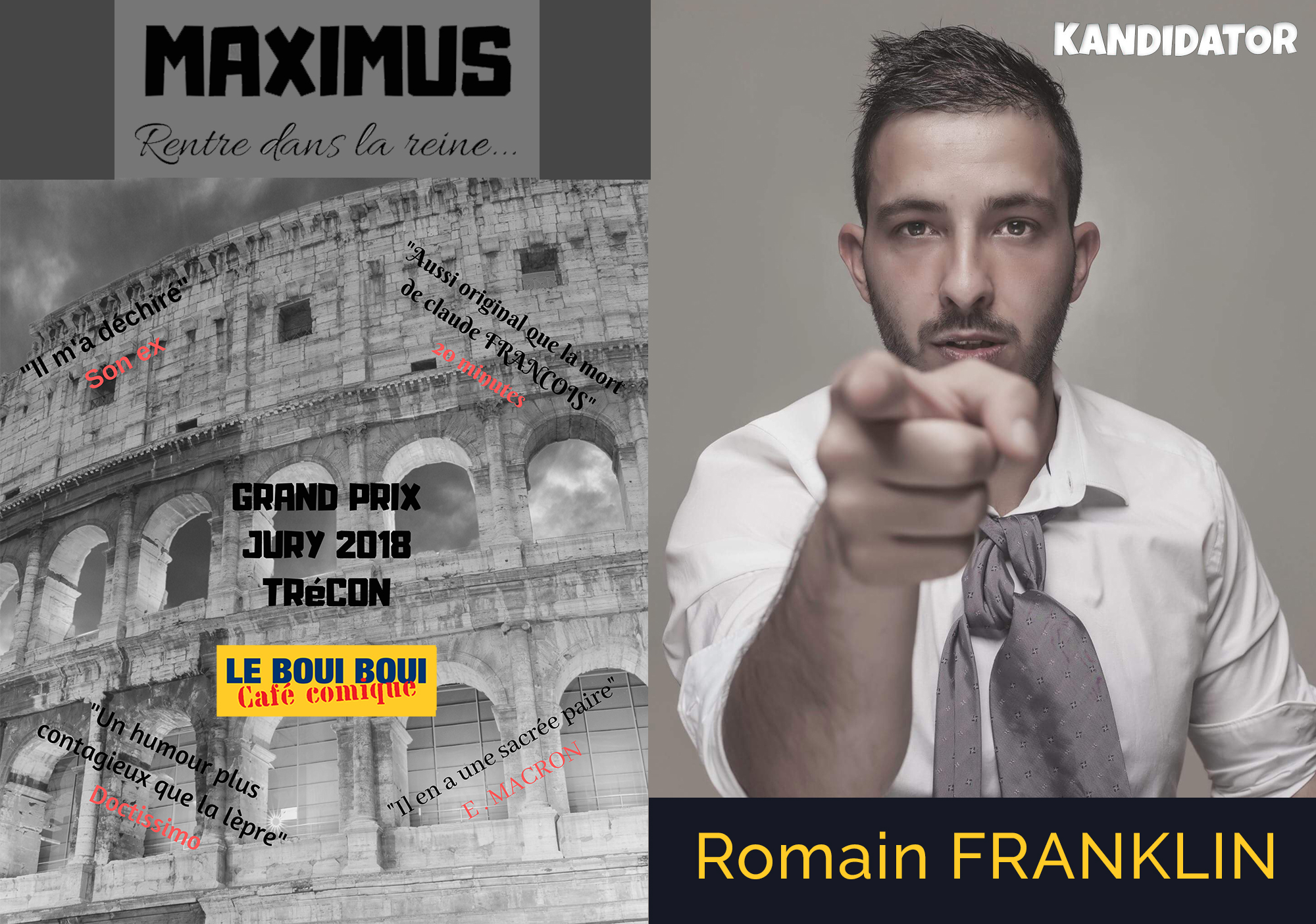 MAXIMUS et Romain FRANKLIN, le 14 Avril - Boui Boui Café Comique