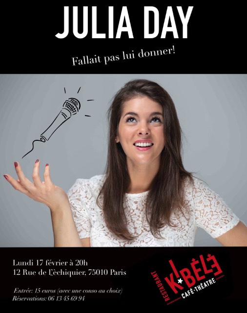 Julia DAY, le 17 Février - Kibélé | Café-Théâtre