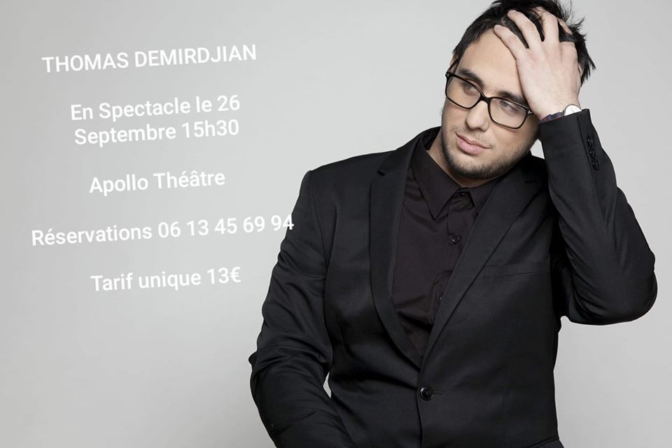 Thomas DEMIRDJIAN, le 26 Septembre - Apollo Théâtre